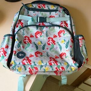 The Little Mermaid Kids Backpack - Aqua Red Print